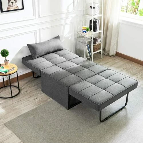 Détail de Canapé lit multifonction 4 en 1 Vonanda, gris foncé