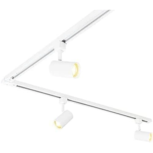 Zoom sur Plafonnier moderne sur rail Qazqa, luminaire LED blanc