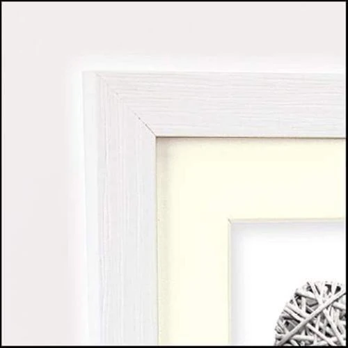 Détail de Cadre Photo Bois Zep, Passe-Partout, Blanc, Ivoire