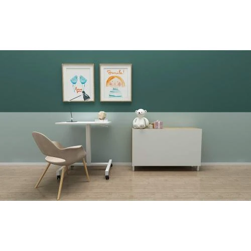 Détail de Bureau rectangulaire réglable, bureau de jeu, support moniteur, noir