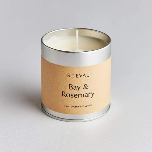 Détail de Bougie étain St Eval, parfum laurier romarin, ivoire
