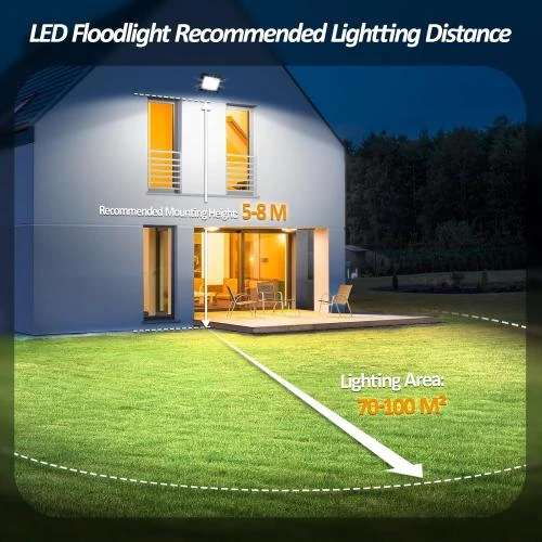 Zoom sur Projecteur LED HOOLED extérieur étanche, écoénergétique, haute luminosité