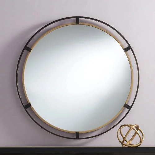 Miroir mural rond Bronze, doré, Uttermost - Vue principale
