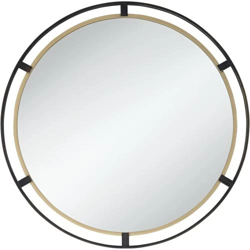 Détail de Miroir mural rond Bronze, doré, Uttermost