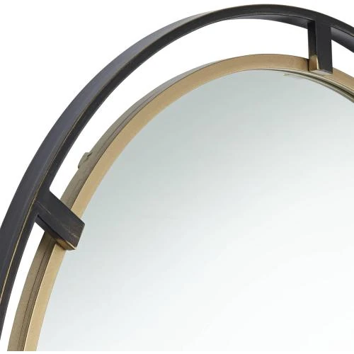 Zoom sur Miroir mural rond Bronze, doré, Uttermost