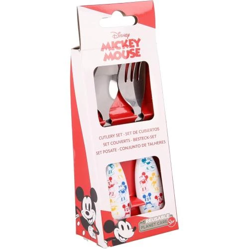 Zoom sur Ménagère 2 Pièces Métallique Mickey Mouse, Stor