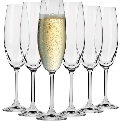 Flûtes Cristal Champagne Krosno, Lot 6, Collection Venezia - Vue principale