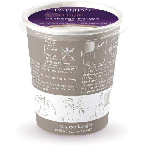 Présentation de Présentation Bougie parfumée Esteban, Figue Noire, Recharge