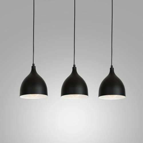 Détail de Plafonnier 3 lampes Alumi Black White, LUMINEX