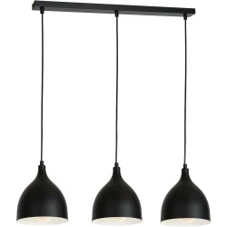 Plafonnier 3 lampes Alumi Black White, LUMINEX