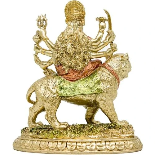 Détail de Statue Durga, Déesse Hindoue, Alikiki, Décoration Murti
