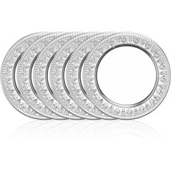 ZENFUN Assiettes présentation rondes acier inoxydable, floral en situation