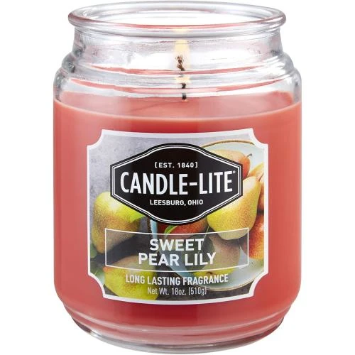 Détail de Bougie aromathérapie Orange, 110 heures combustion, Sweet Pear Lily