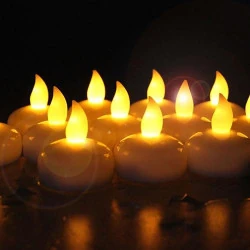 Bougies Flottantes LED Novelty Place, Décoration Étanche Jaune