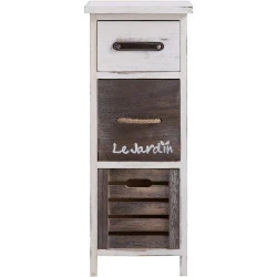 IDIMEX Chiffonnier Padua Bois Paulownia Blanc Vintage Rustique en situation