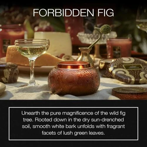 Détail de Bougie parfumée figue interdite Voluspa, Chawan 410 ml