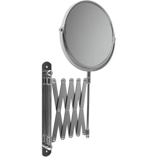 Détail de Miroir mural grossissant Axxentia chrome rond 3x