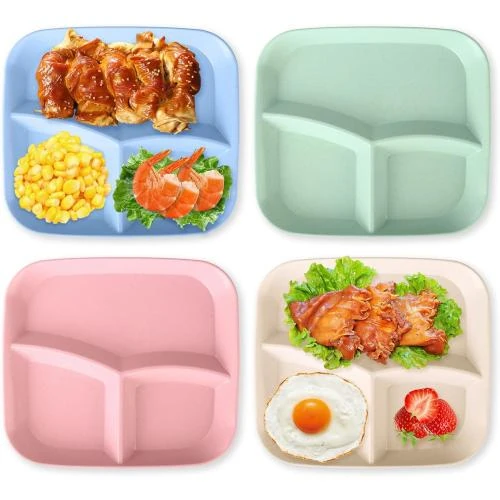 AouiSton Assiettes Divisées, Compartiment Enfant, Adultes - Vue principale
