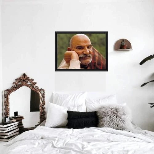 Détail de Cadre photo horizontal Neem Karoli Baba, verre acrylique