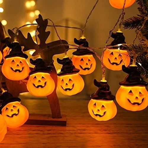 Guirlande Lumineuse Citrouille, LED, Halloween, Décoration Maison - Vue principale