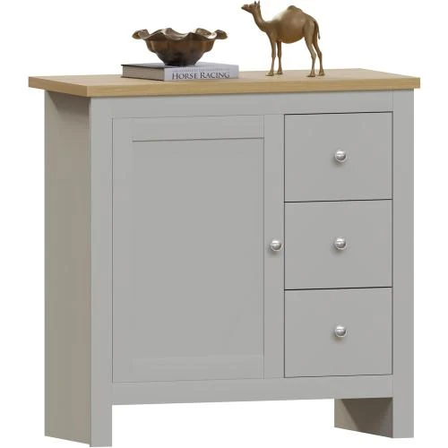 Buffet Table Arlington Vida Designs, Armoire Bois Gris, Chêne - Vue principale