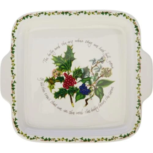 Détail de Portmeirion Holly, Ivy Assiette à Gâteau, Ceramique Multicolore