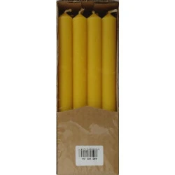 Bougies cylindriques pleine couleur, Cereria di Giorgio, jaune