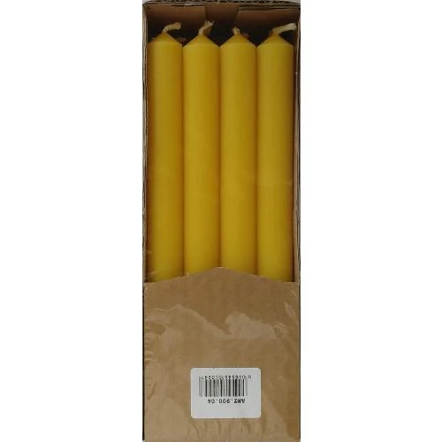 Bougies cylindriques pleine couleur, Cereria di Giorgio, jaune - Vue principale