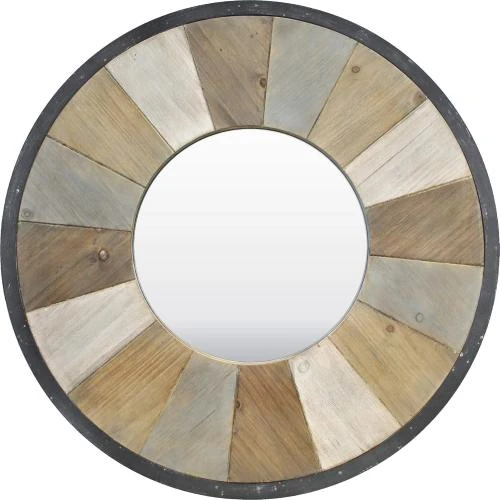 Détail de Miroir Bois Rustique Motif Aigle FirsTime Naturel