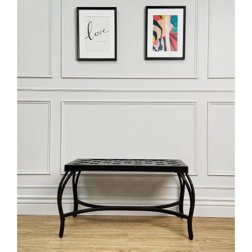 Zoom sur Banc de Jardin Mango Steam, Tissage, Bronze Noir