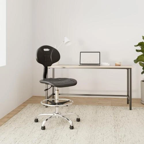 Détail de Waytex ATIK Siège Assis Debout, Dossier Noir, Bureau