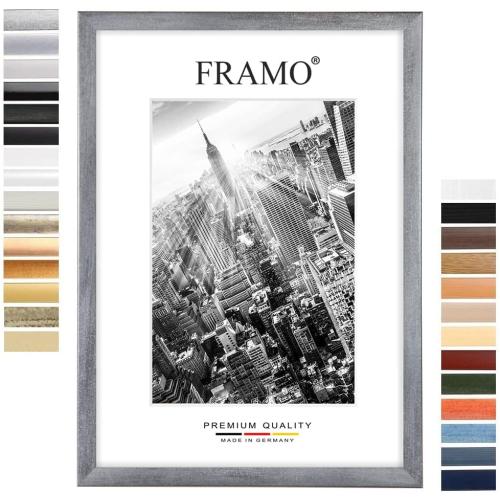 Présentation de Présentation Cadre photo gris flou, bois MDF, vitre incassable