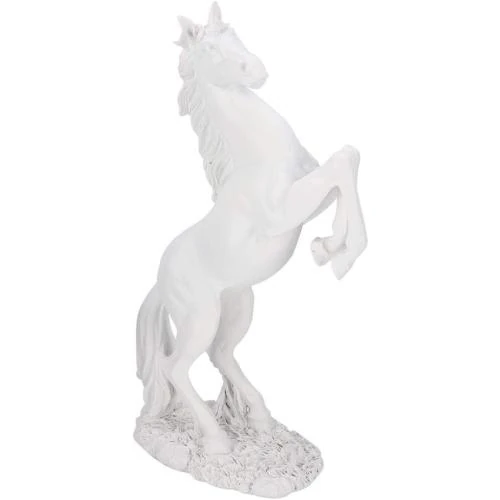 Figurine Cheval Résine, Sculpture Moderne Décoration Blanc - Vue principale