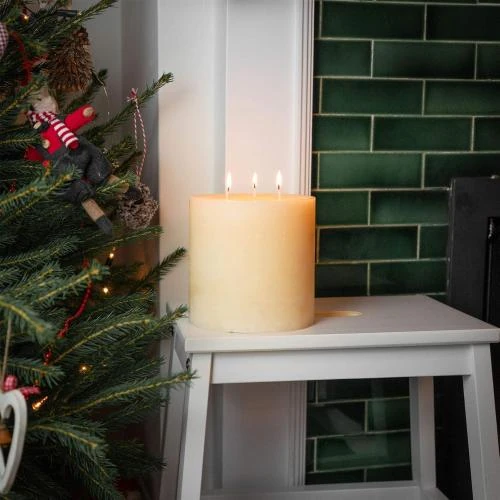 Détail de Bougie parfumée vanille, mèche unique, 130 heures éclairage