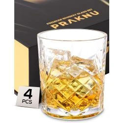 Verres Whisky Cristal, Coffret Cadeau Élégant, Design Gravé