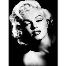 Toile artistique Parrot Print, motif Marilyn Monroe, noir blanc