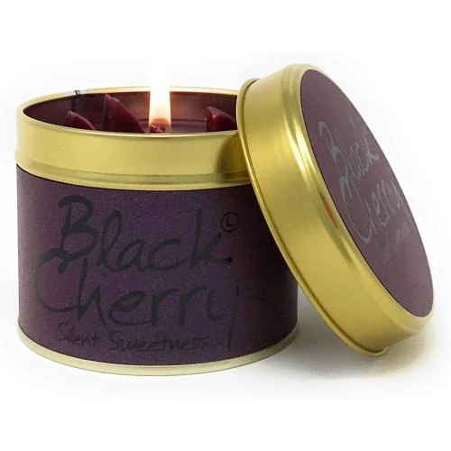 Bougie parfumée cerise noire, boîte métal élégante - Vue principale