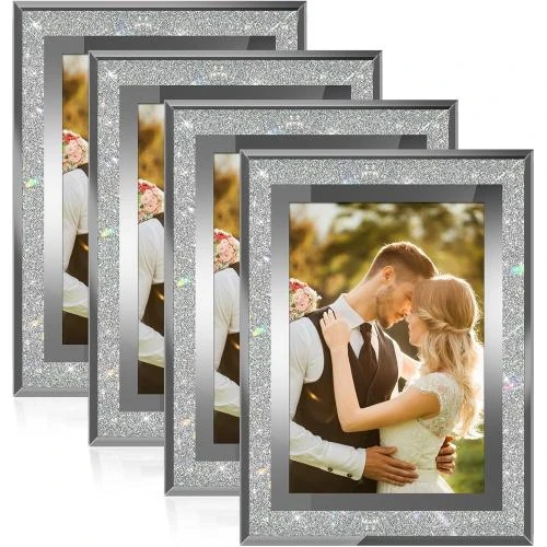 Cadres photo en verre pailleté Simdao, lot de 2 - Vue principale