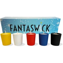 Bougies parfumées Fantaswick, cire soja, noix de coco, 5 pcs