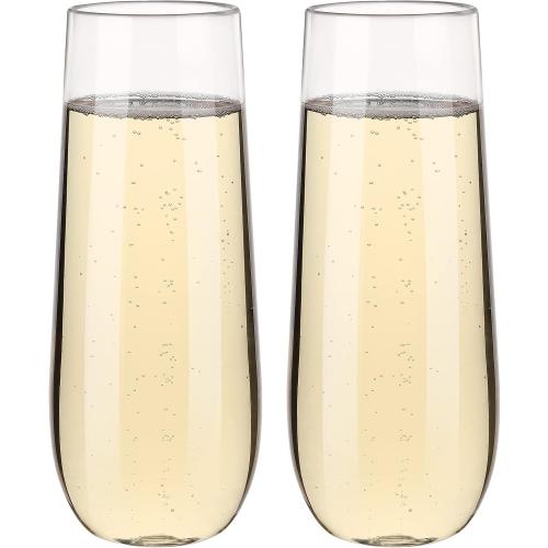 Présentation de Présentation Verres à vin plastique réutilisables Hotder, sans BPA, 250 ml