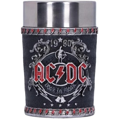Détail de Verre à Shot Noir ACDC, Licence Officielle Nemesis Now