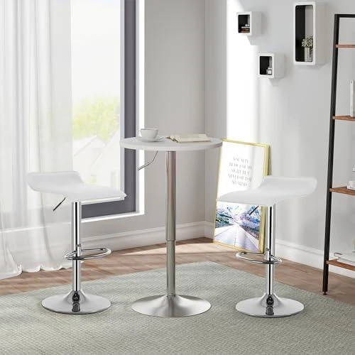 Détail de Tabouret de Bar WOLTU BH11ws en Similicuir, Réglable et Rotatif