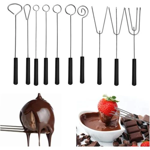 Fourchette Chocolat Acier Inoxydable STCRERAG 10 PCS - Vue principale