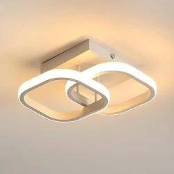 Plafonnier LED 22W, Luminaire Moderne Acrylique Blanc