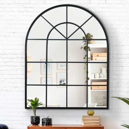 Détail de Miroir verrière Arche Design Industriel IDMarket, élégant