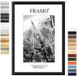 Cadre Photo Noir Mat, Bois MDF, Vitre Incassable