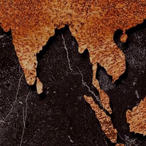 Zoom sur Tableau Monde Vintage 200x80 pour Décoration Murale Tendance