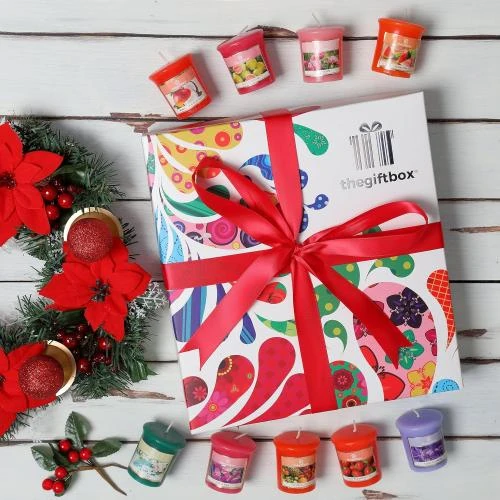 Détail de Coffret cadeau luxueux bougies TheGiftbox, parfumées
