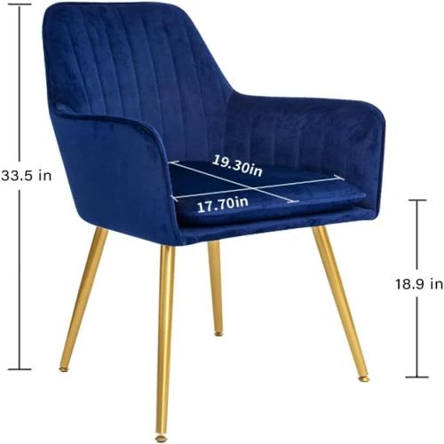 Détail de Lot de 2 Fauteuils Modernes en Velours pour Salon et Cuisine