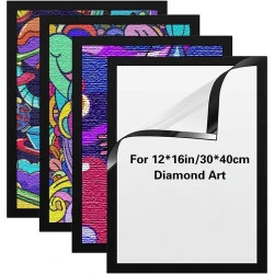 Cadres Magnétiques pour Peinture Diamant, 4 Paquets, Décoratifs